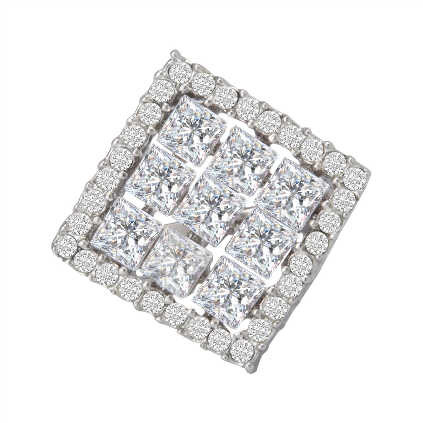 Crystal Zirconia Square Finger Ring (SJ_4005)