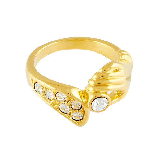 Gold Plating Romantic Love  Band Finger Ring (SJ_4011)