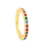 Multicolor Gold Band Finger Ring (SJ_4035)