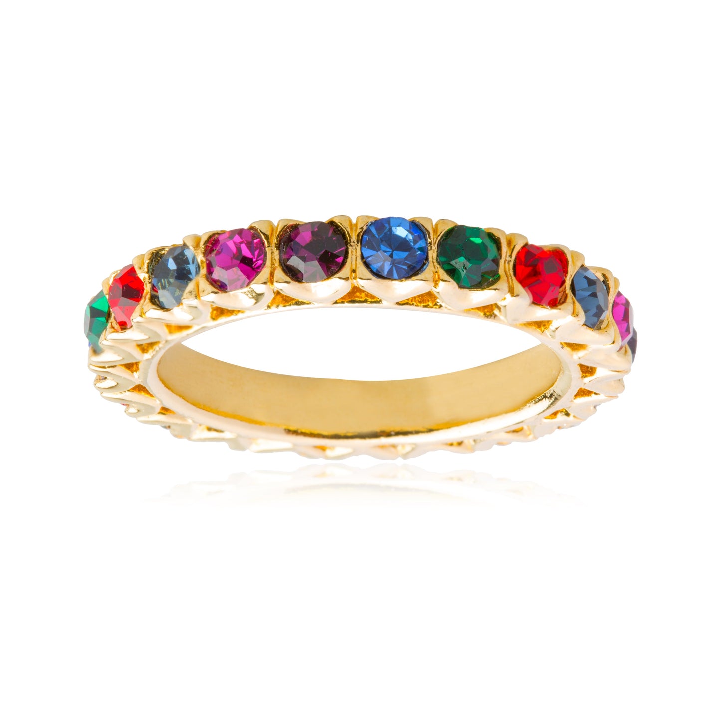 Multicolor Gold Finger Ring (SJ_4036)