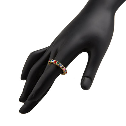 Multicolor Gold Finger Ring (SJ_4036)