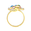 Gold Plated Multicolor Crystal Fashionable Finger ring (SJ_4089)