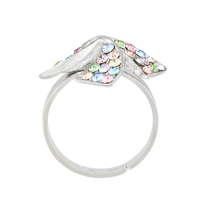 Plain Silver Multicolor Fashionable Finger ring (SJ_4091)