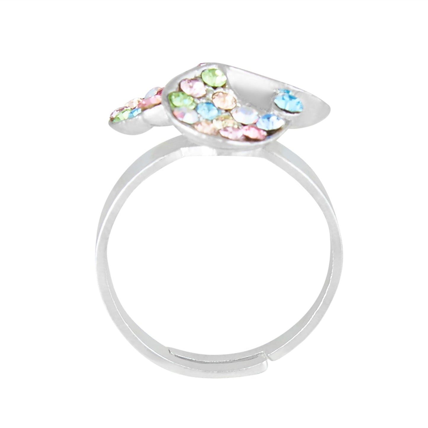 Silver Multicolor Crystal Fashionable Finger ring (SJ_4092)