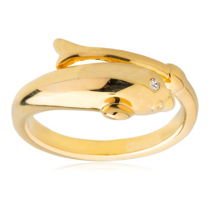 24K Daily wear Dolphin Finger Ring For Women (SJ_4168)