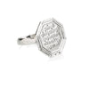 925 Silver Plated Shivaji Maharaj Rajmudra Finger Ring For Men (SJ_4248)