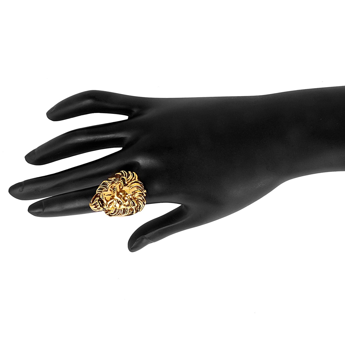 Stainless Steel Gold Plated Punk Gothic Designer Stylish Hip Hop Lion Ring for Men (SJ_4249)