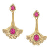 Traditional Ethnic And Fancy Earring With Rani Pink & Champagne Crystals (SJ_448)