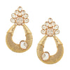 Traditional Ethnic And Fancy Drop Earring With Champagne Crystals (SJ_454)