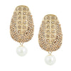 Traditional Ethnic And Fancy Drop Earring With Champagne Crystals (SJ_456)