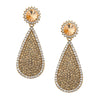 Traditional Ethnic And Fancy Drop Earrings With Champagne Crystals (SJ_472)
