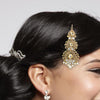 Designer Bridal Passa/Mang Tikka with Kundan & Pearls (SJ_5020)