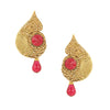 Traditional Ethnic And Fancy Drop Earring With Champagne Crystals (SJ_513)