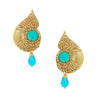 Traditional Ethnic And Fancy Drop Earring With Champagne Crystals (SJ_514)