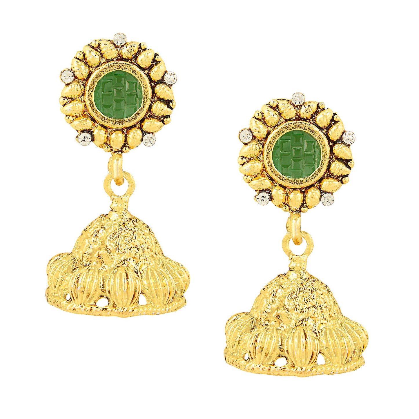 24K Traditional Gold Jhumka Earrings (SJ_522)