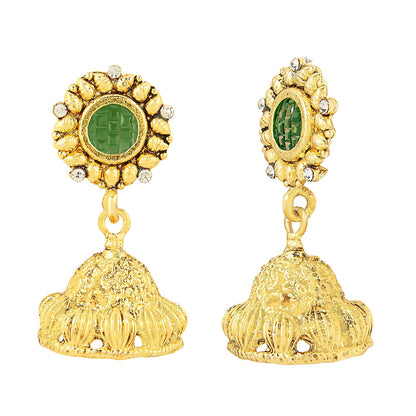 24K Traditional Gold Jhumka Earrings (SJ_522)