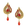 Traditional Ethnic And Fancy Drop Red Earrings (SJ_540)