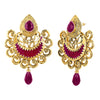 Traditional Hyderabadi Chandbali Earring With Pink Crystals And Pearls  (SJ_546)