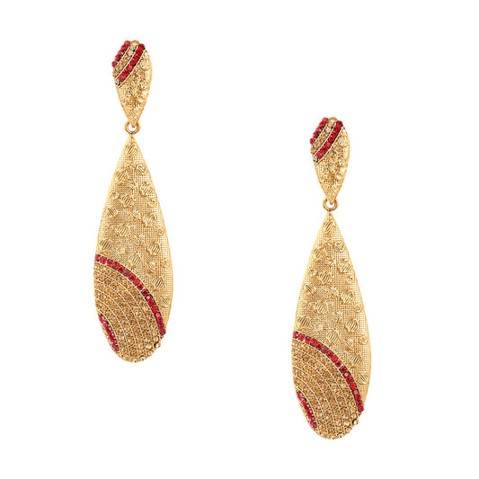 Gold Chandelier Designer Earrings  (SJ_554)