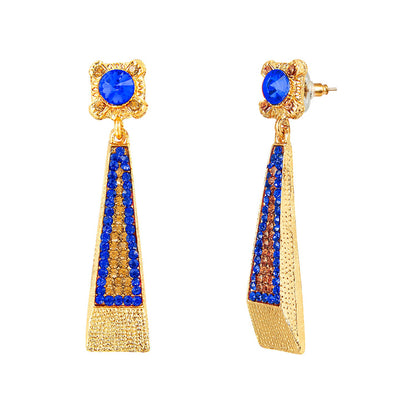 Gold Chandelier Designer Earrings  (SJ_575)