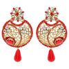 Traditional Ethnic And Fancy Earring With Red Crystals (SJ_604)