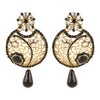 Traditional Ethnic And Fancy Earring With Black Crystals (SJ_609)