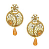Traditional Ethnic And Fancy Earring With Champagne Crystals (SJ_610)