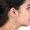 Traditional Ethnic And Fancy Earring With White Crystals (SJ_611)