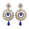 Traditional Ethnic And Fancy Earring With Blue Crystals (SJ_612)
