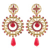 Traditional Ethnic And Fancy Earring With Rani Pink Crystals (SJ_613)
