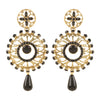 Traditional Ethnic And Fancy Earring With Black Crystals (SJ_614)
