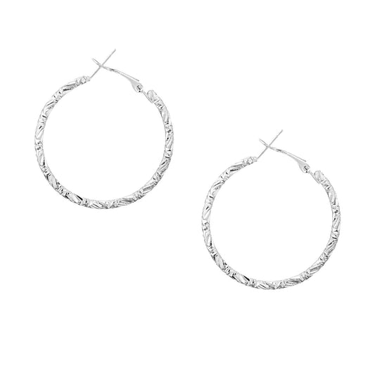 925 Silver Classic Hoop Earring (SJ_630)