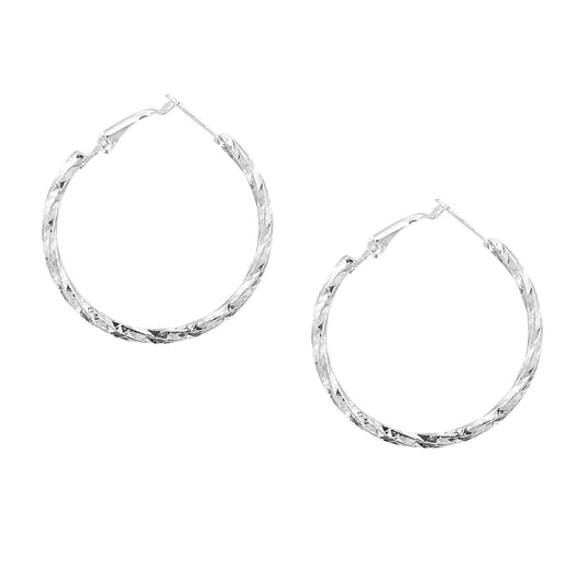 925 Silver Classic Hoop Earring (SJ_631)