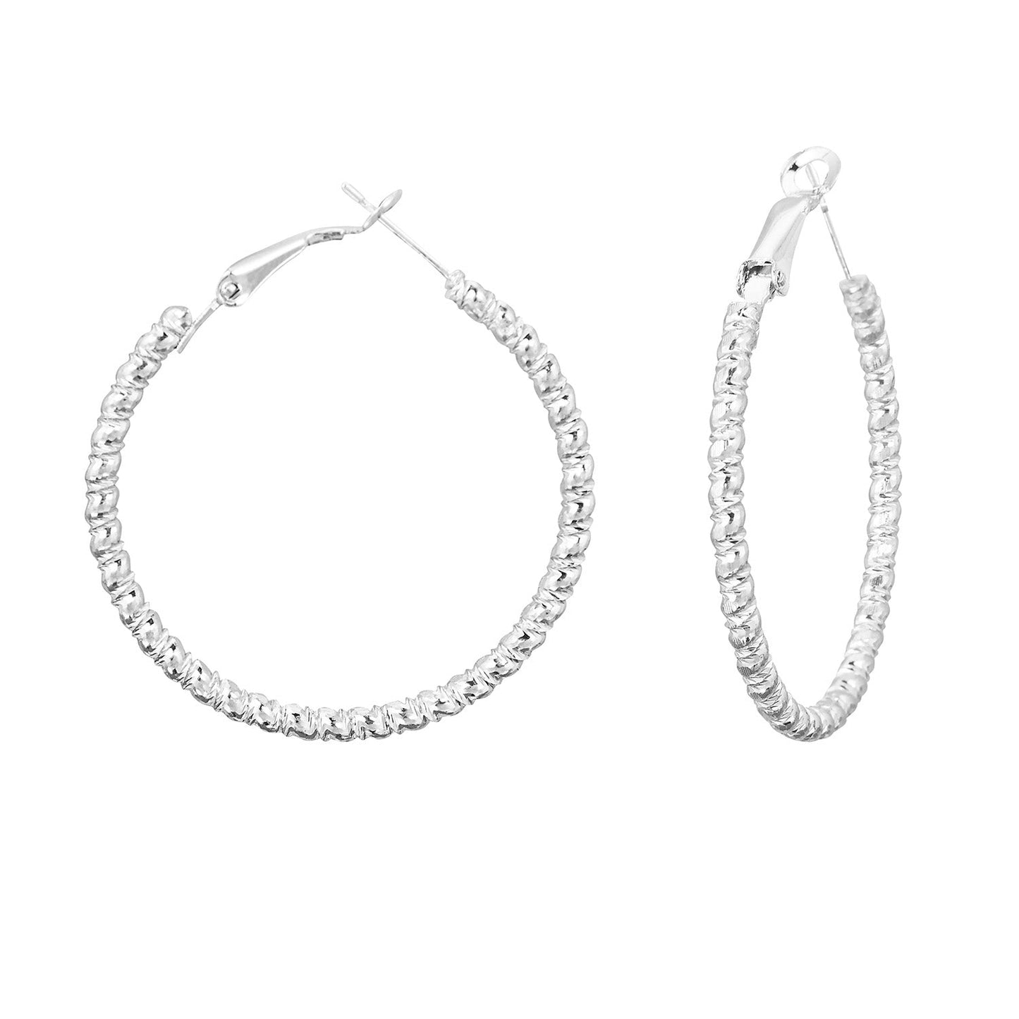 925 Silver Classic Hoop Earring (SJ_632)