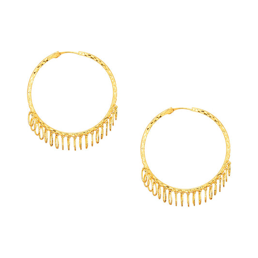 24K Gold Designer Hoop Balis (SJ_634)