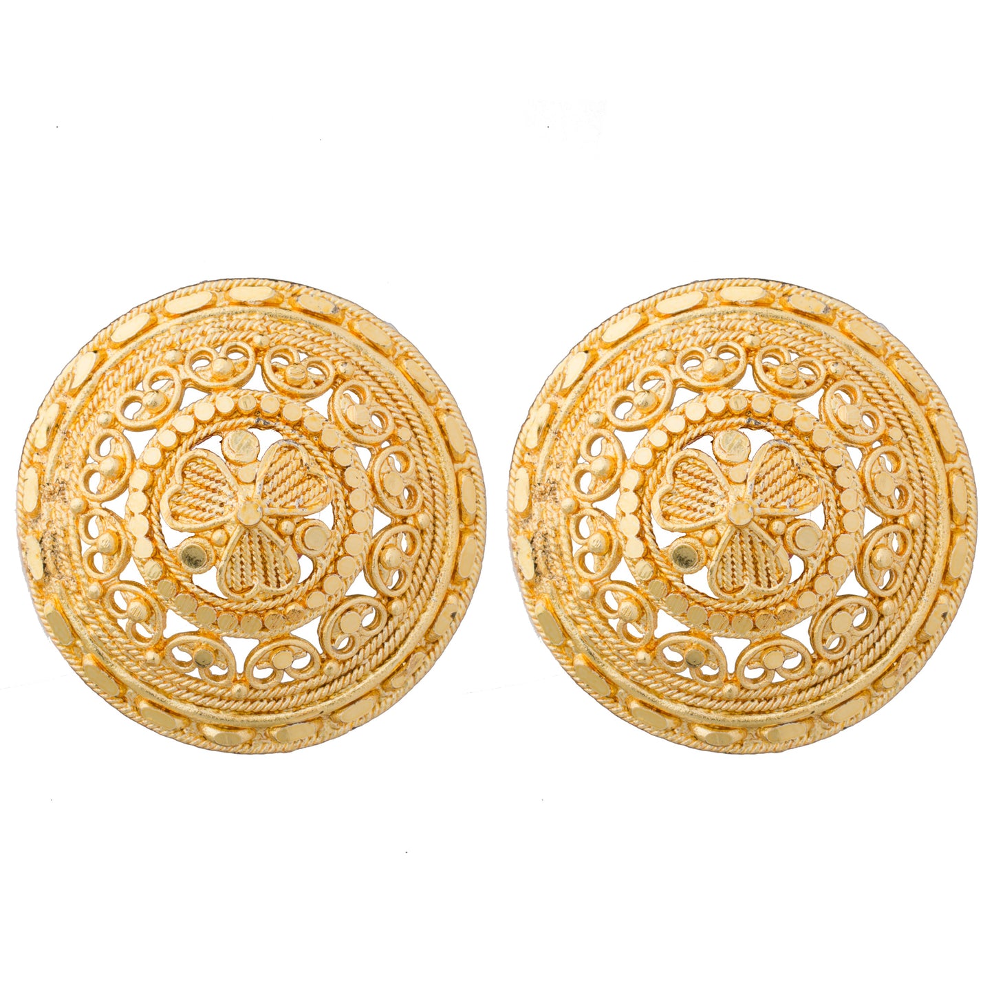 24K Plain Gold Studs (SJ_639)