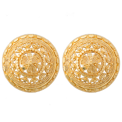 24K Plain Gold Studs (SJ_639)