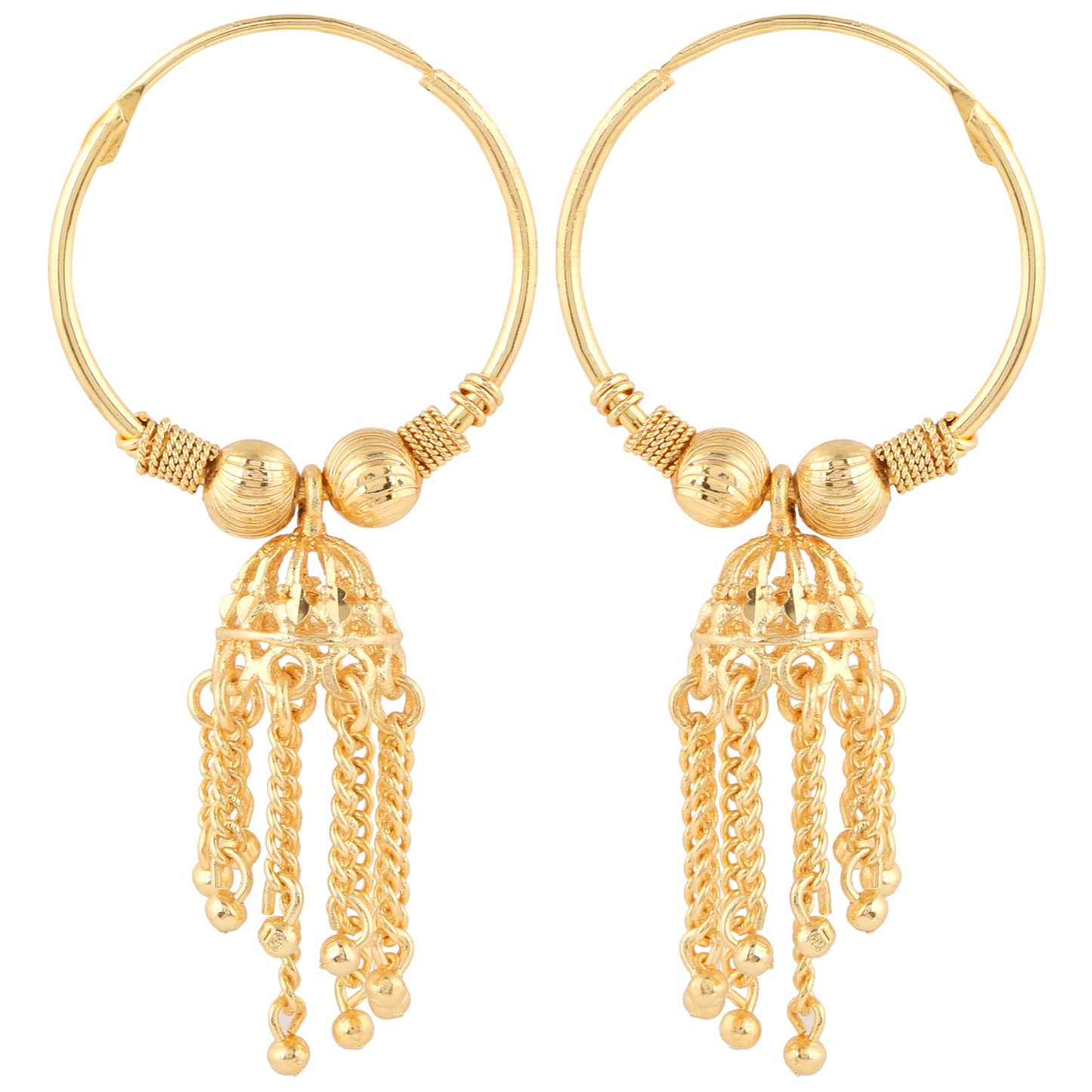 Traditional Gold Bali & Jhumki Earrings (SJ_652)
