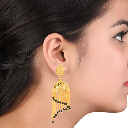 Traditional Gold Designer Jhumki Earrings (SJ_656)