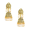 24K Antique Gold Jhumki Earring with Pearls (SJ_699)