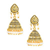 24K Antique Gold Jhumki Earring with Pearls (SJ_700)