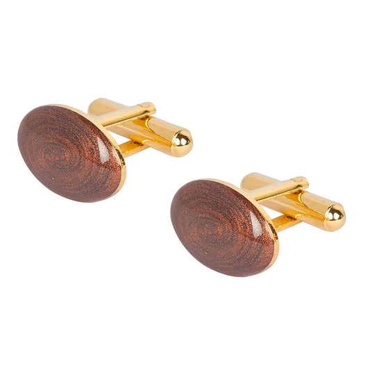 24K Gold Plated Designer Cufflinks For Men (SJ_7018)