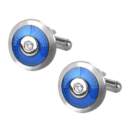 Shining Jewel Rhodium Plated Designer Cufflinks For Men (SJ_7026)