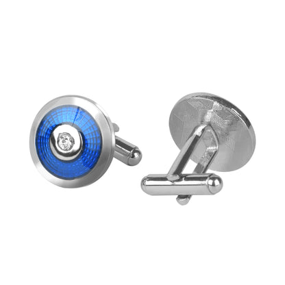 Shining Jewel Rhodium Plated Designer Cufflinks For Men (SJ_7026)