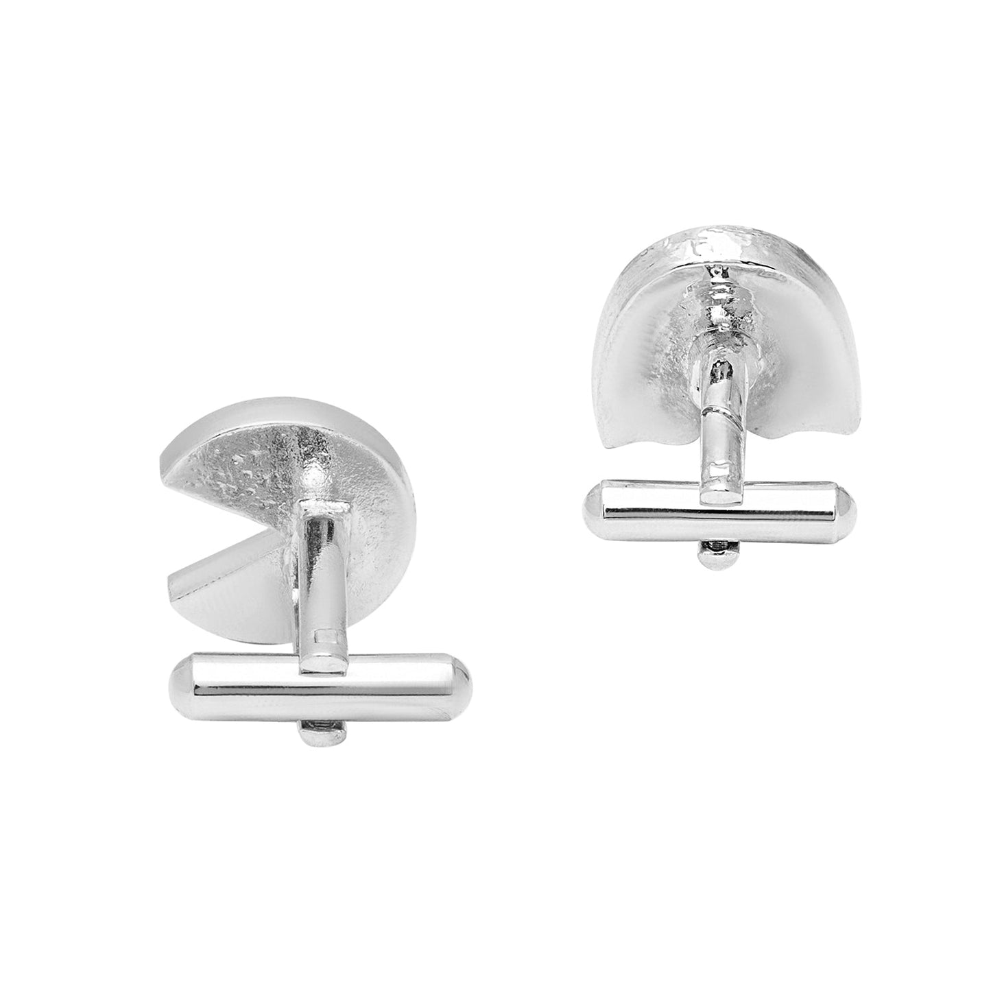 925 Silver Plated Pac-man Fancy Cufflinks For Men (SJ_7029)