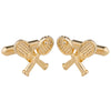 24K Gold Plated Wimbledon Design Fancy Cufflinks For Men (SJ_7032) - Shining Jewel