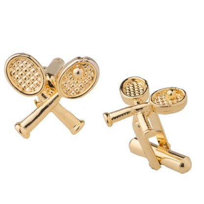 24K Gold Plated Wimbledon Design Fancy Cufflinks For Men (SJ_7032)