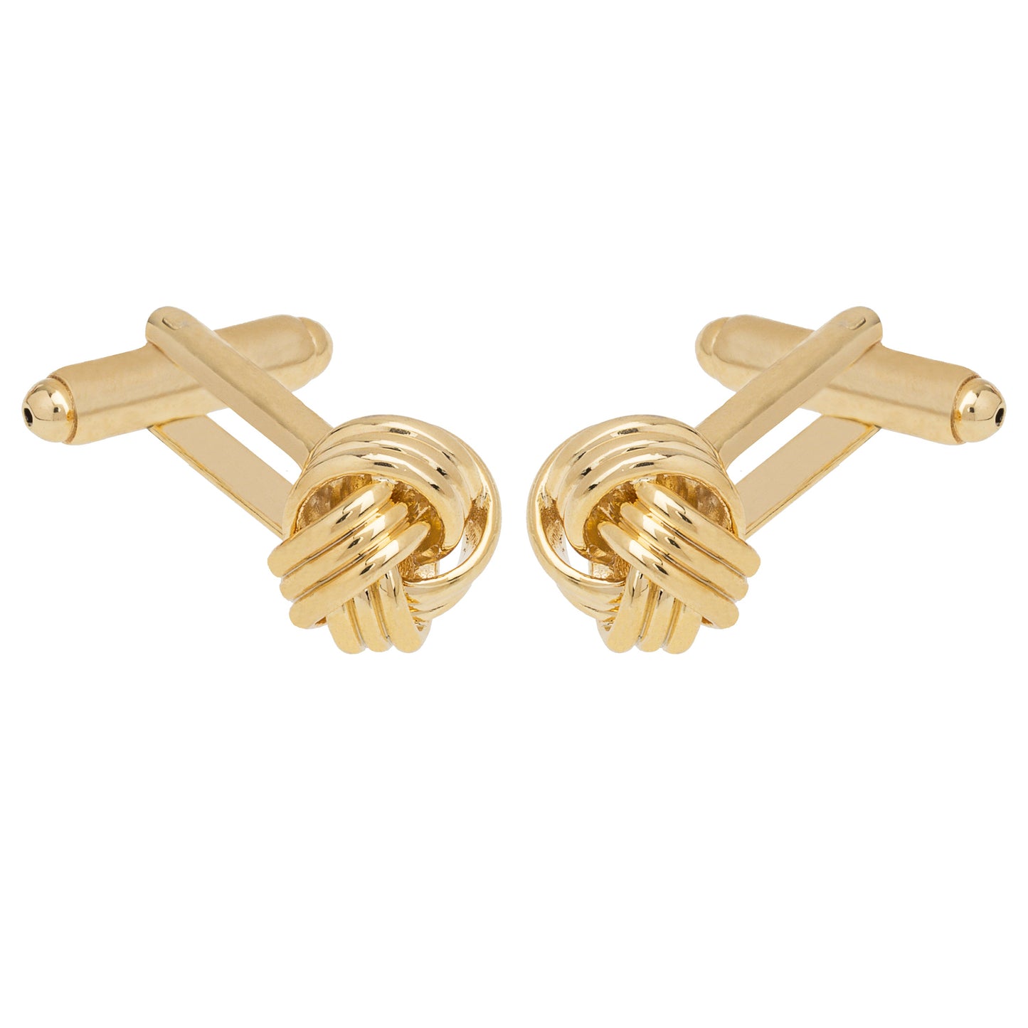 24K Gold Plated Classic Knot Design Cufflinks For Men (SJ_7034)