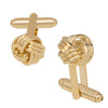 24K Gold Plated Classic Knot Design Cufflinks For Men (SJ_7034)
