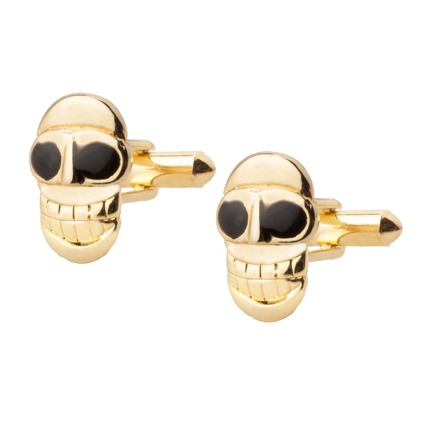 Gold Plated Funky & Stylish Skull Design Cufflinks For Men (SJ_7036)